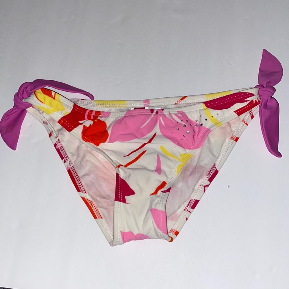 Guess Floral Tie Swimsuit Bikini Bottoms NWT 4/25